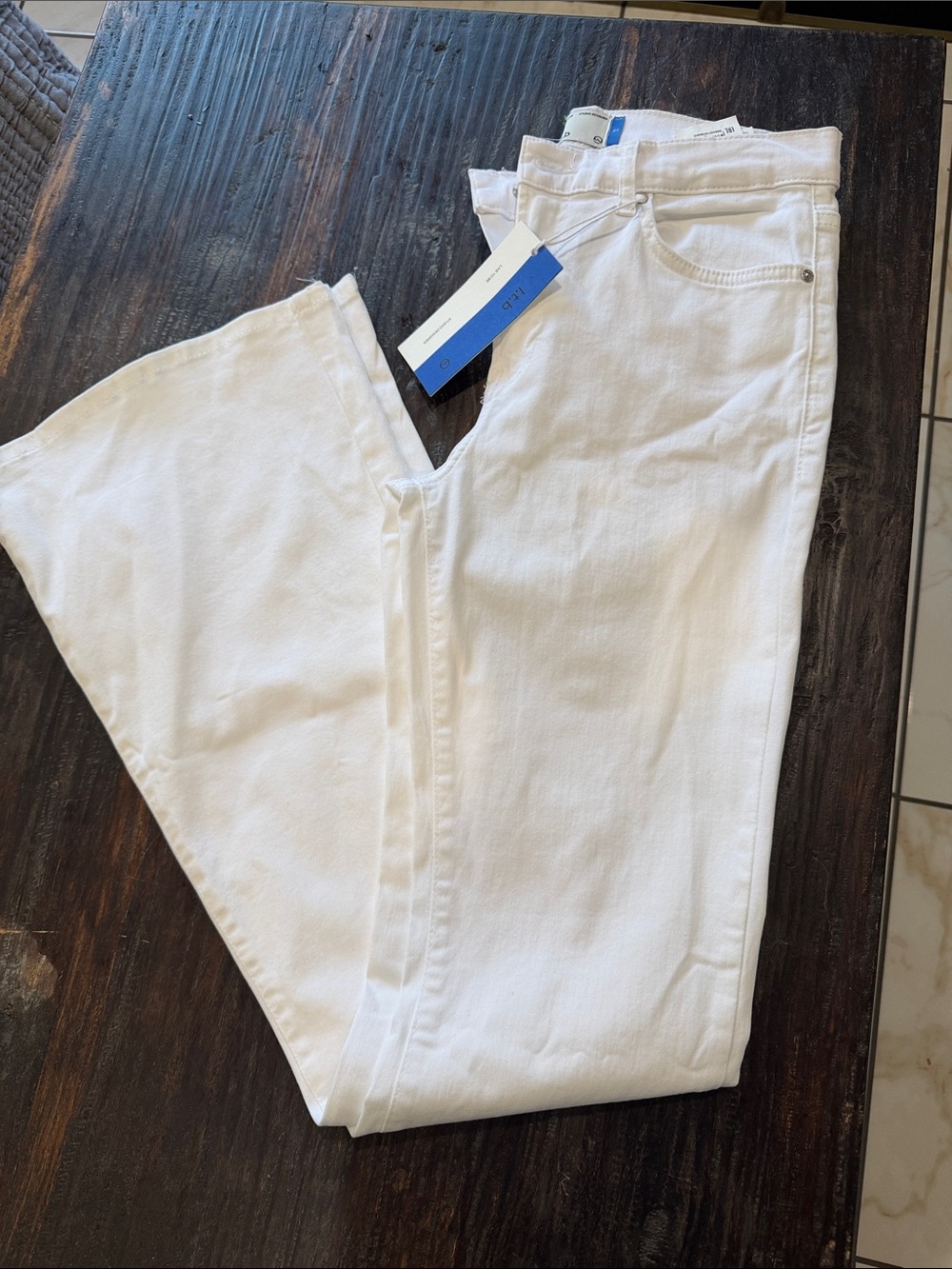 Women's LTB Noelia white high rise flare jean